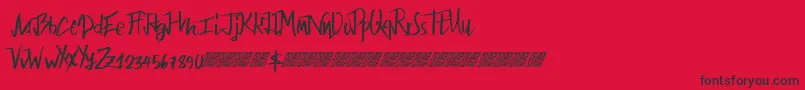 Fairbanks Font – Black Fonts on Red Background