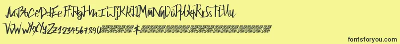 Fairbanks Font – Black Fonts on Yellow Background