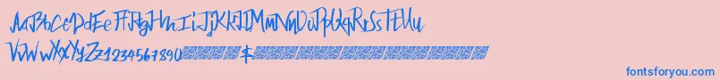 Saiba mais sobre a fonte Fairbanks Fonte Fairbanks – fontes azuis em um fundo rosa