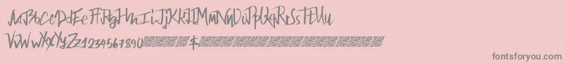 フォントFairbanks – ピンクの背景に灰色の文字