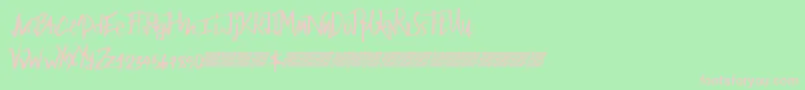 Fairbanks Font – Pink Fonts on Green Background