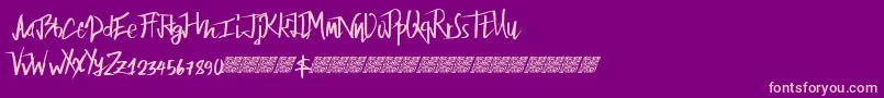 Fairbanks Font – Pink Fonts on Purple Background