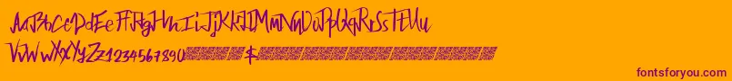 fuente Fairbanks – Fuentes Moradas Sobre Fondo Naranja
