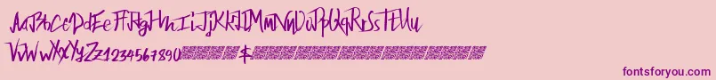 Fairbanks Font – Purple Fonts on Pink Background