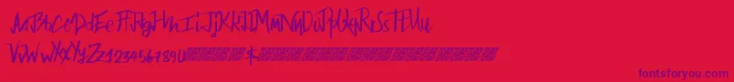 Fairbanks Font – Purple Fonts on Red Background