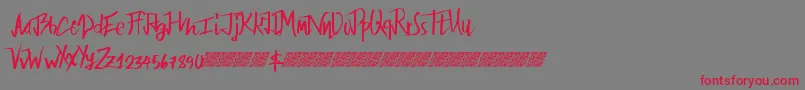 Fairbanks Font – Red Fonts on Gray Background