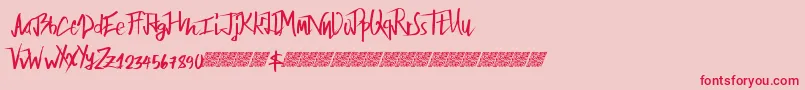 Fairbanks Font – Red Fonts on Pink Background
