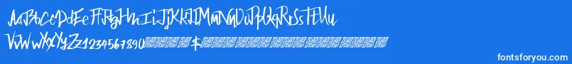 Шрифт Fairbanks – белые шрифты на синем фоне