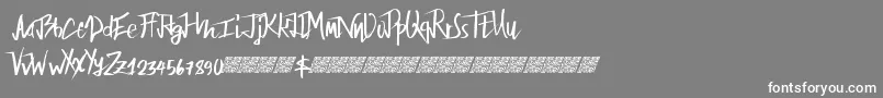 Fairbanks Font – White Fonts on Gray Background