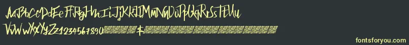 Fairbanks Font – Yellow Fonts on Black Background