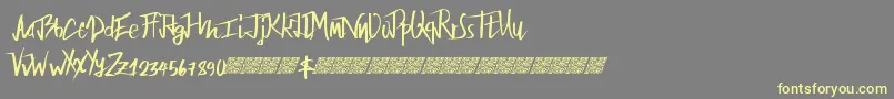 Подробнее о шрифте Fairbanks Шрифт Fairbanks – жёлтые шрифты на сером фоне