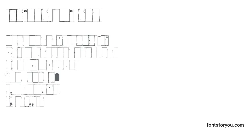 Schriftart Ikhiooglawithout – Alphabet, Zahlen, spezielle Symbole