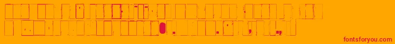 フォントIkhiooglawithout – オレンジの背景に赤い文字