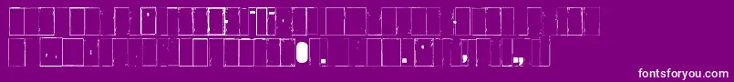 Ikhiooglawithout-Schriftart – Weiße Schriften auf violettem Hintergrund