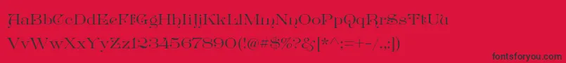 フォントGreatvictorianStandard – 赤い背景に黒い文字