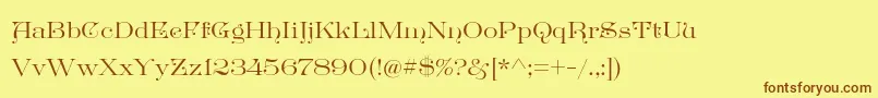 GreatvictorianStandard Font – Brown Fonts on Yellow Background