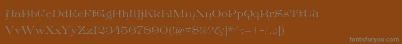 フォントGreatvictorianStandard – 茶色の背景に灰色の文字