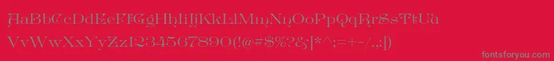 Weitere Informationen zur GreatvictorianStandard-Schriftart GreatvictorianStandard-Schriftart – Graue Schriften auf rotem Hintergrund