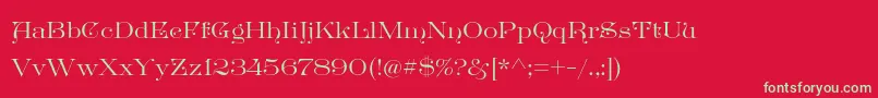 GreatvictorianStandard Font – Green Fonts on Red Background