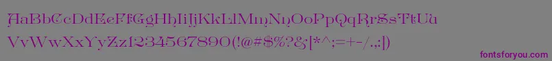 GreatvictorianStandard Font – Purple Fonts on Gray Background