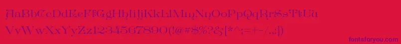 GreatvictorianStandard Font – Purple Fonts on Red Background