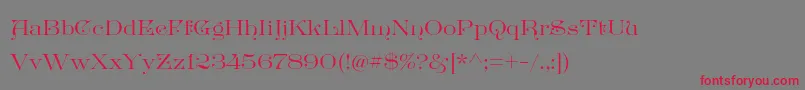 GreatvictorianStandard-Schriftart – Rote Schriften auf grauem Hintergrund