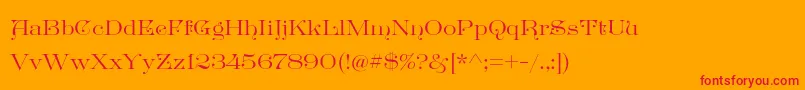 GreatvictorianStandard Font – Red Fonts on Orange Background