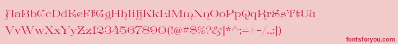 GreatvictorianStandard Font – Red Fonts on Pink Background
