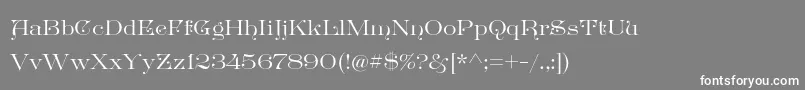 GreatvictorianStandard Font – White Fonts on Gray Background