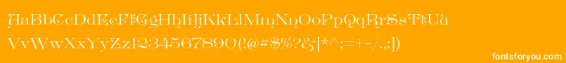 GreatvictorianStandard Font – White Fonts on Orange Background