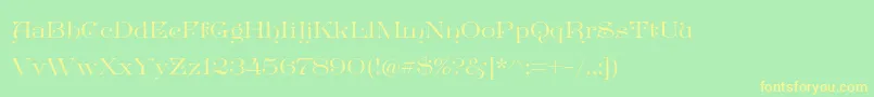 GreatvictorianStandard-Schriftart – Gelbe Schriften auf grünem Hintergrund