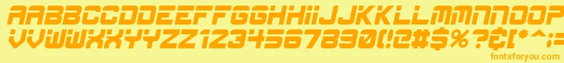 EspItalic Font – Orange Fonts on Yellow Background