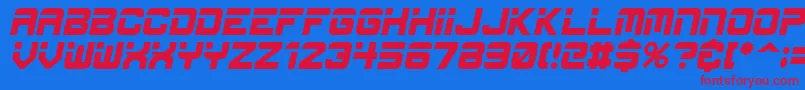 EspItalic Font – Red Fonts on Blue Background