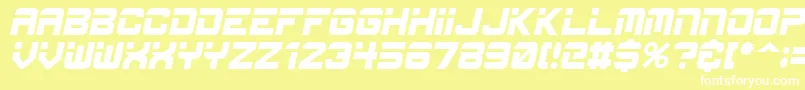 Шрифт EspItalic – белые шрифты на жёлтом фоне