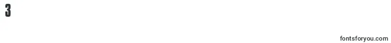 CompactaBt-Schriftart – Schriften für die Ziffer 3