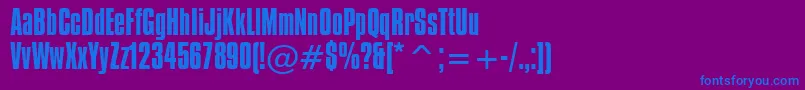 Шрифт CompactaBt – синие шрифты на фиолетовом фоне