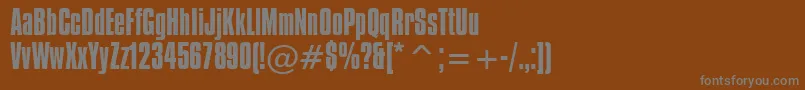 フォントCompactaBt – 茶色の背景に灰色の文字