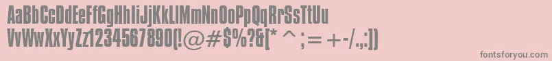 CompactaBt Font – Gray Fonts on Pink Background