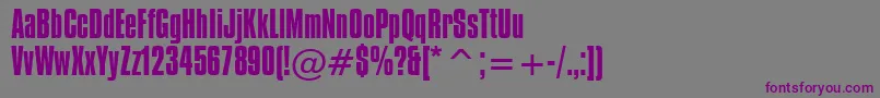 Шрифт CompactaBt – фиолетовые шрифты на сером фоне