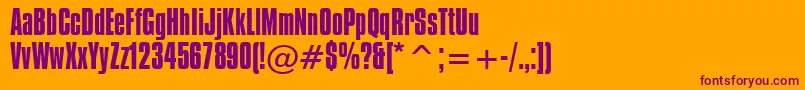 CompactaBt Font – Purple Fonts on Orange Background