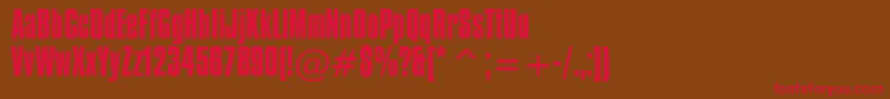 CompactaBt Font – Red Fonts on Brown Background