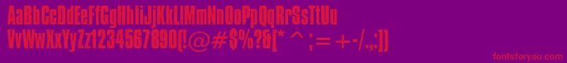 CompactaBt Font – Red Fonts on Purple Background