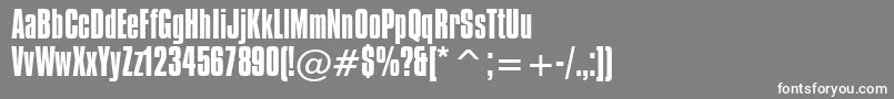 Шрифт CompactaBt – белые шрифты на сером фоне