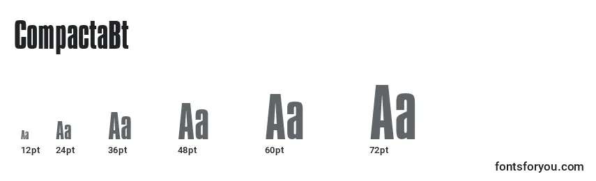 CompactaBt Font Sizes