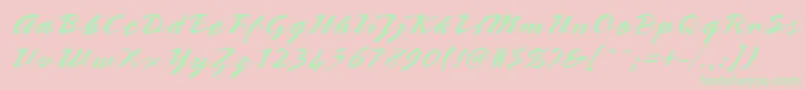 StTeresitaScript Font – Green Fonts on Pink Background