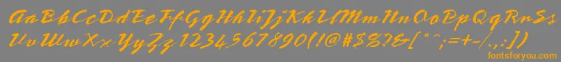 StTeresitaScript Font – Orange Fonts on Gray Background