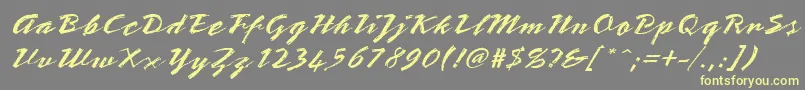 StTeresitaScript Font – Yellow Fonts on Gray Background