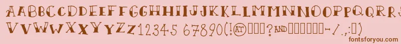 ScallywagRegular Font – Brown Fonts on Pink Background