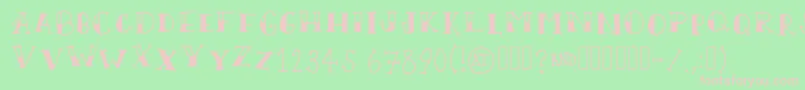 ScallywagRegular Font – Pink Fonts on Green Background