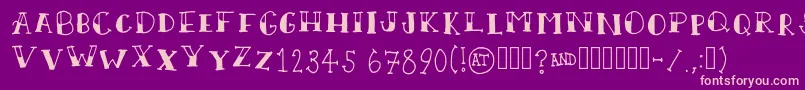 ScallywagRegular Font – Pink Fonts on Purple Background